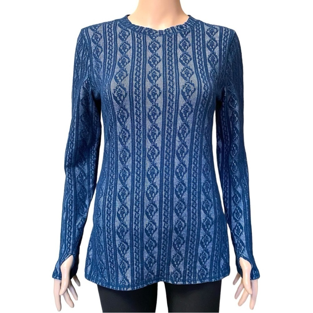 Free People Movement Knit Lightweight Long Sleeve Tee Thumb Holes Fitted